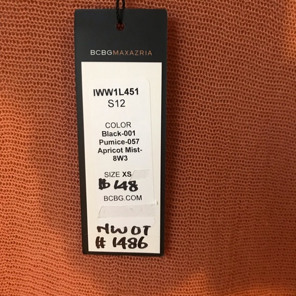 NWT BCBG Open Knit Top x-small - Picture 3 of 6